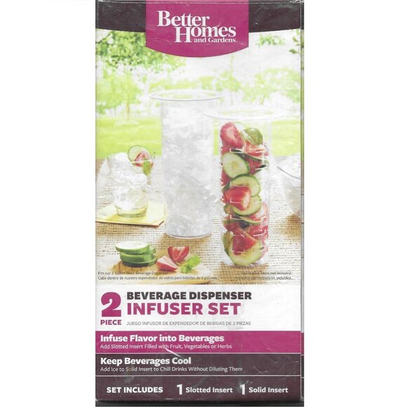 Better Homes and Gardens 2 Piece Beverage Dispenser Infuser Set - Picture 1 of 2